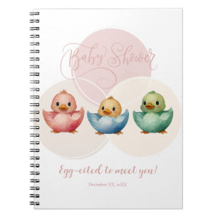 Schattigee Kawaii Egg Birds Pastel gekleurd Baby s Notitieboek