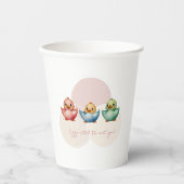 Schattigee Kawaii Egg Birds Pastel gekleurd Baby s Papieren Bekers (Voorkant)