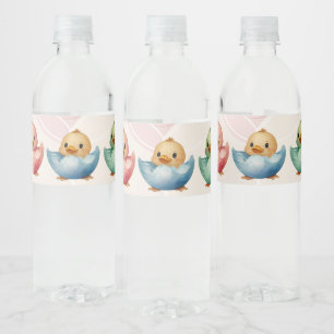 Schattigee Kawaii Egg Birds Pastel gekleurd Baby s Waterfles Etiket