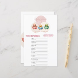 Schattigee Kawaii Egg Birds Pastel Gekleurd Scramb