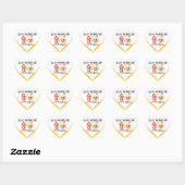 Schattigee kawaii eieren en spek hart sticker (Vel)