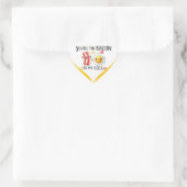 Schattigee kawaii eieren en spek hart sticker (Tas)