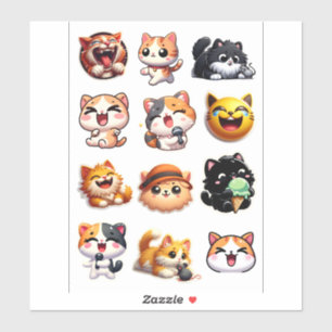 Schattigee Kawaii Emjoi Kat Variety Sticker
