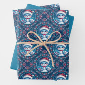 Schattigee Kawaii Feestelijke Beer Mandala Geo Dia Inpakpapier Vel (In situ)