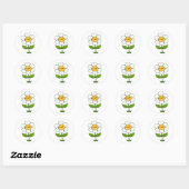 Schattigee Kawaii Flower Ronde Sticker (Vel)