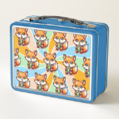 Schattigee Kawaii Fox met Bubble Tea Gepersonalise (Achterkant)