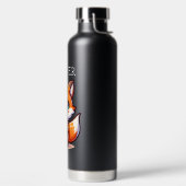 Schattigee Kawaii Fox met Bubble Tea Gepersonalise Waterfles (Links)