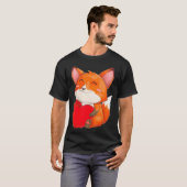Schattigee Kawaii Fox Wilde Dieren Fox St Valentij T-shirt (Voorkant volledig)