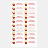 Schattigee Kawaii Fries Fastfood cartoon gepersona Labels (Vel)