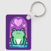 Schattigee Kawaii Froggie Frog & Hearts Sleutelhanger (Achterkant)