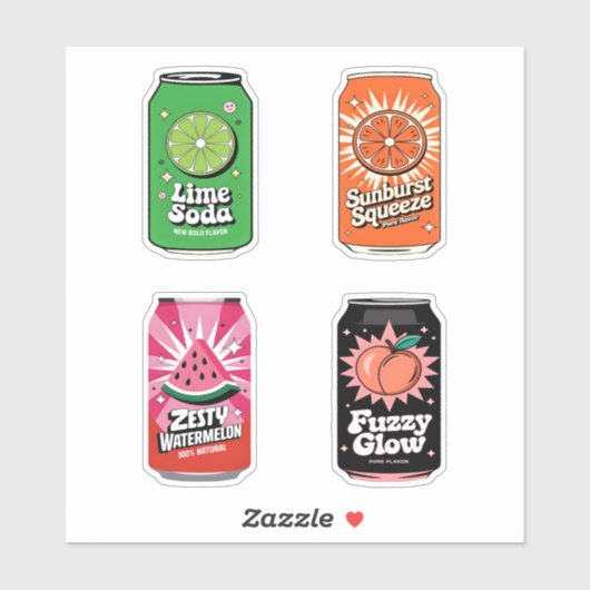 Schattigee Kawaii Fun Fruity Juice Drink Mini Comb Sticker (Vel)