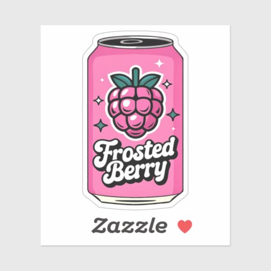 Schattigee Kawaii Fun Fruity Raspberry Juice Drink Sticker (Vel)