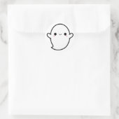 Schattigee Kawaii Ghost Halloween Ronde Sticker (Tas)