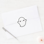 Schattigee Kawaii Ghost Halloween Ronde Sticker (Envelop)