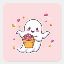 Schattigee Kawaii Ghost Halloween Snoep Sticker