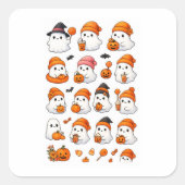 Schattigee Kawaii Ghost Halloween Sticker Sheet | (Voorkant)