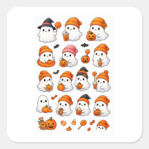 Schattigee Kawaii Ghost Halloween Sticker Sheet  