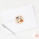 Schattigee Kawaii Ghost Halloween Sticker voor kin (Envelop)