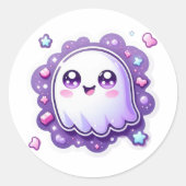 Schattigee Kawaii Ghost Sticker Pastel Spooky Hall (Voorkant)
