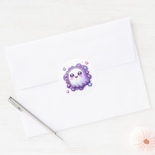 Schattigee Kawaii Ghost Sticker Pastel Spooky Hall (Envelop)