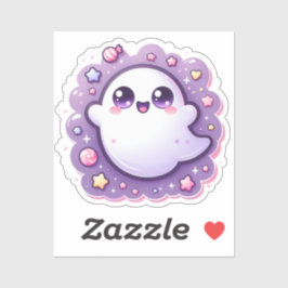 Schattigee Kawaii Ghost Vinyl Pastel Halloween Vib Sticker