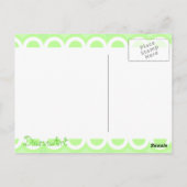 Schattigee Kawaii Green limoen Bunny verjaardagska Briefkaart (Achterkant)