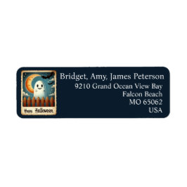 Schattigee kawaii Halloween blauw esthetische gewo Etiket