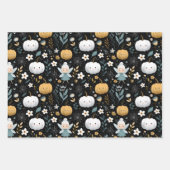 Schattigee Kawaii Halloween Fairy en Pastel Pompoe Inpakpapier Vel (Voorkant)