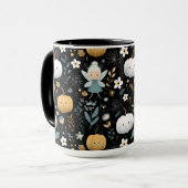 Schattigee Kawaii Halloween Fairy en Pastel Pompoe Mok (Voorkant links)