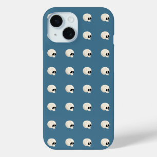 Schattigee Kawaii Halloween Skull Polka Dots bord iPhone 15 Case