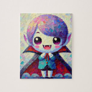 Schattigee Kawaii Halloween Vampire Jigsaw Puzzel
