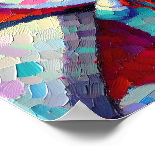 Schattigee Kawaii Halloween Vampire Poster (Hoek)