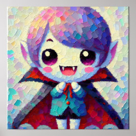 Schattigee Kawaii Halloween Vampire Poster