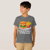 Schattigee Kawaii Hamburger frietjes voeg bericht  T-shirt (Voorkant volledig)