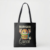 Schattigee Kawaii Hamburger Tote Bag (Voorkant)