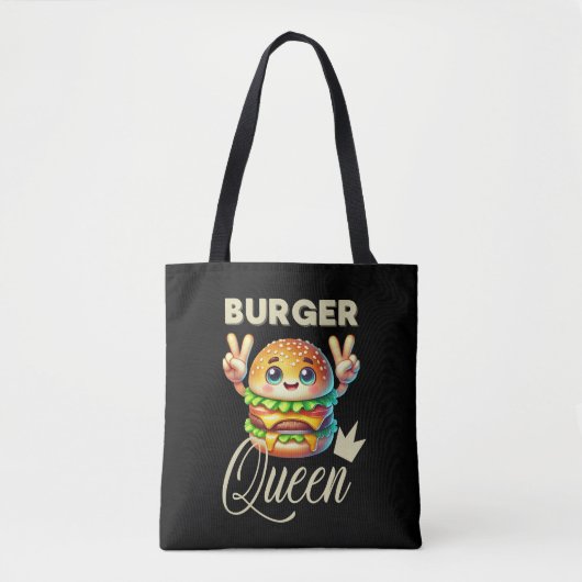 Schattigee Kawaii Hamburger Tote Bag (Voorkant)