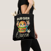 Schattigee Kawaii Hamburger Tote Bag (Dichtbij)