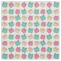 Schattigee kawaii hamsters geel, roze, groen patro