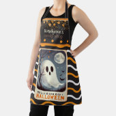 Schattigee kawaii Happy Halloween aangepaste naam Schort (Insitu)