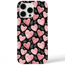 Schattigee kawaii hartjes patroon roze en zwart