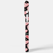 Schattigee kawaii hartjes patroon roze en zwart Case-Mate iPhone case (Achterkant / Links)