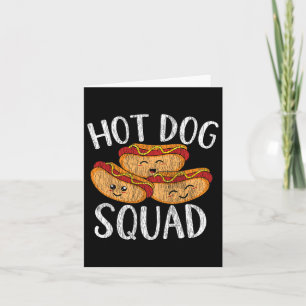 Schattigee Kawaii Hot Dog Squad BBQ Familie Matchi Kaart