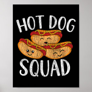Schattigee Kawaii Hot Dog Squad BBQ Familie Matchi Poster