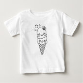 Schattigee Kawaii Ice Cream Cones Tekening (Voorkant)