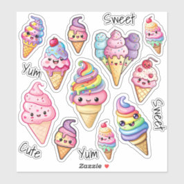 Schattigee Kawaii Ice Cream Kinder Sticker