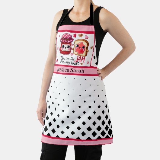 Schattigee Kawaii Jam en Toast Schort (Insitu)