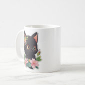 Schattigee kawaii Jiji Koffiemok (Voorkant links)