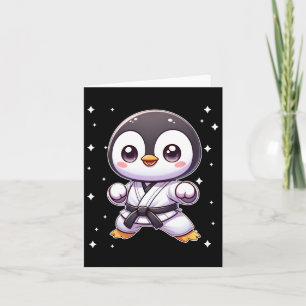 Schattigee Kawaii Karate Penguin Martial Arts 1 Kaart