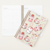 Schattigee Kawaii Kat en Koffie Print Planner Scha (Display)