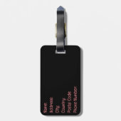 Schattigee Kawaii kat eten ramen Bagagelabel (Achterkant verticaal)